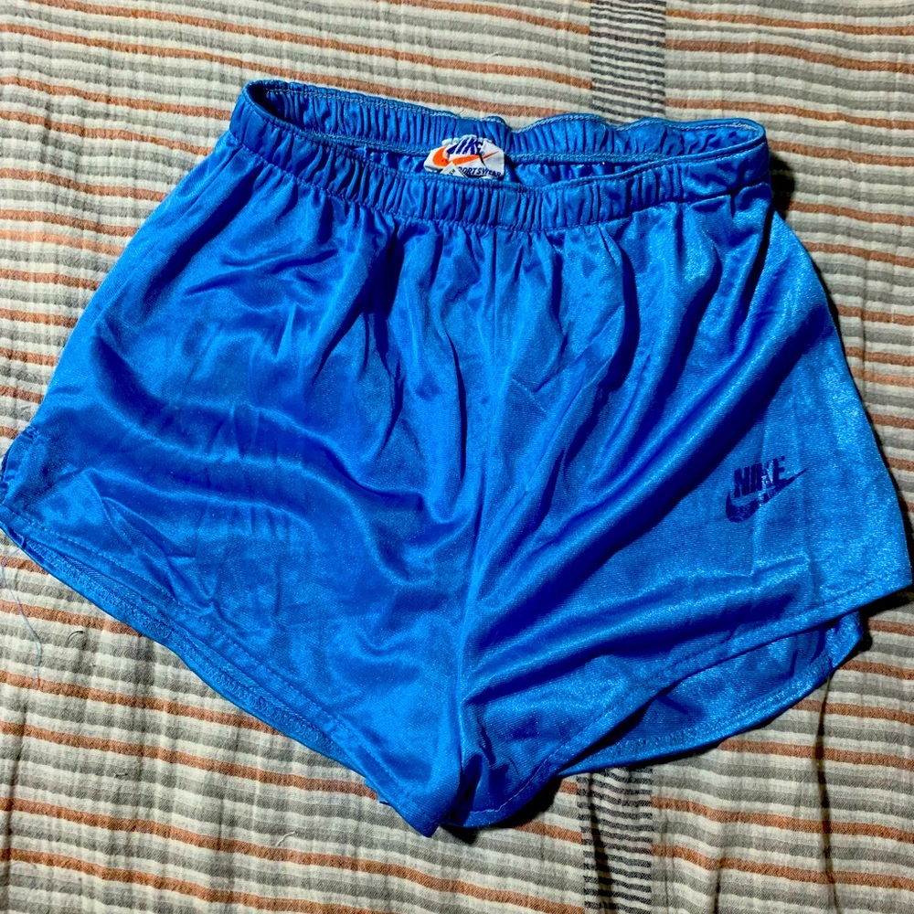 Vintage baby blue Nike athletic shorts
